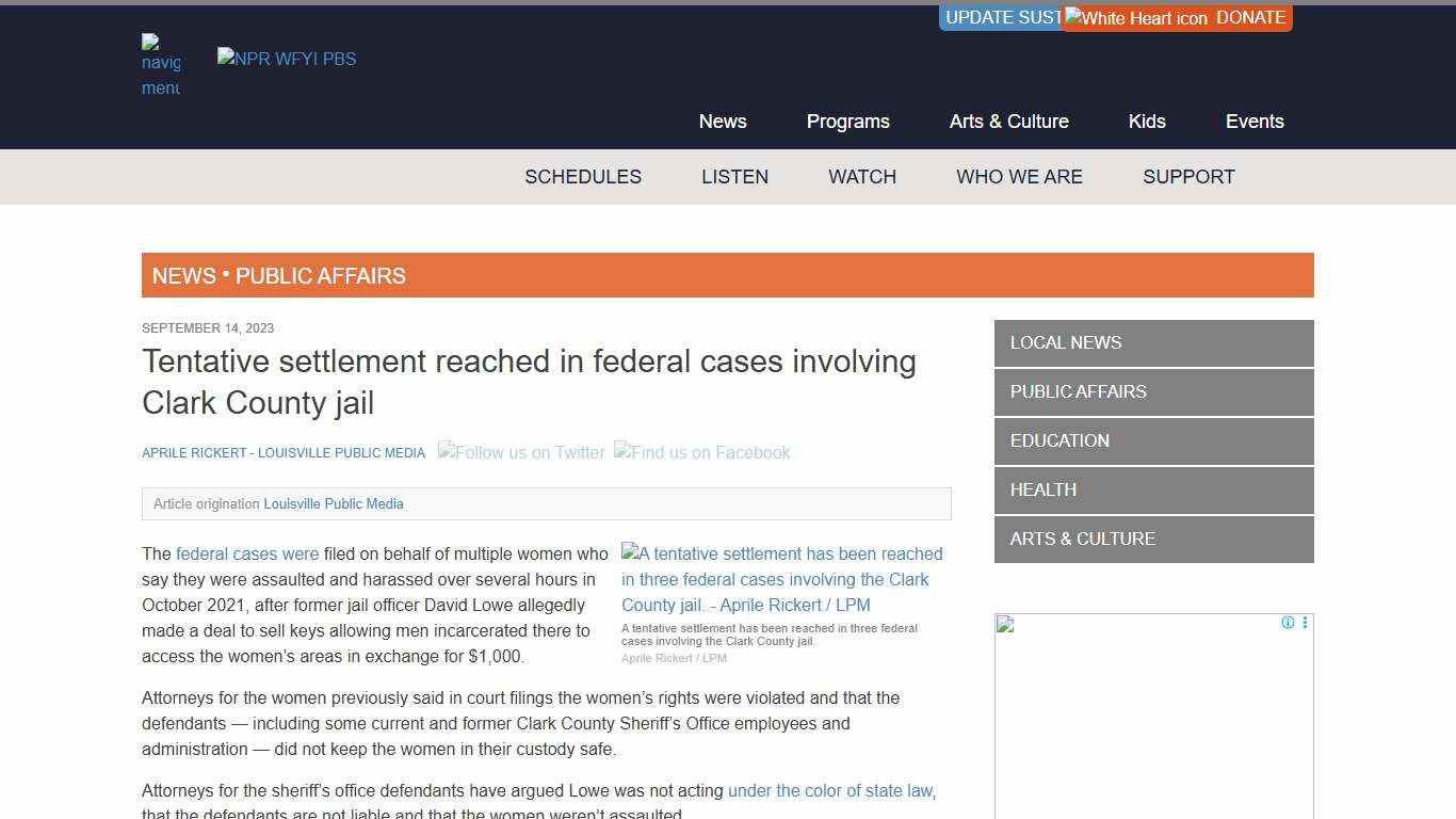 Tentative settlement reached in federal cases involving Clark County jail